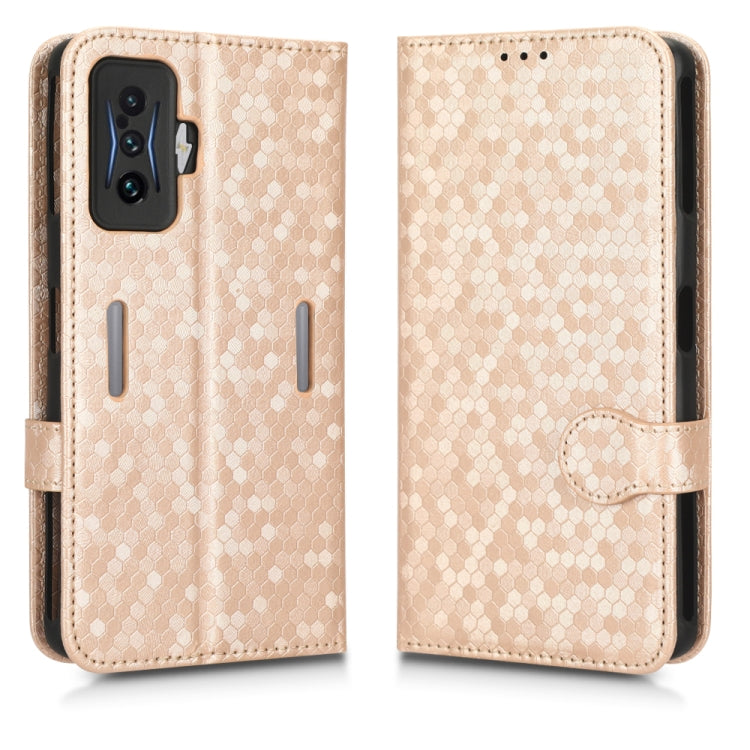 For Xiaomi Redmi K50 Gaming / Poco F4 GT 5G Honeycomb Dot Texture Leather Phone Case