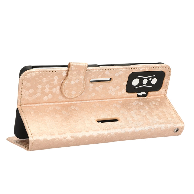 For Xiaomi Redmi K50 Gaming / Poco F4 GT 5G Honeycomb Dot Texture Leather Phone Case