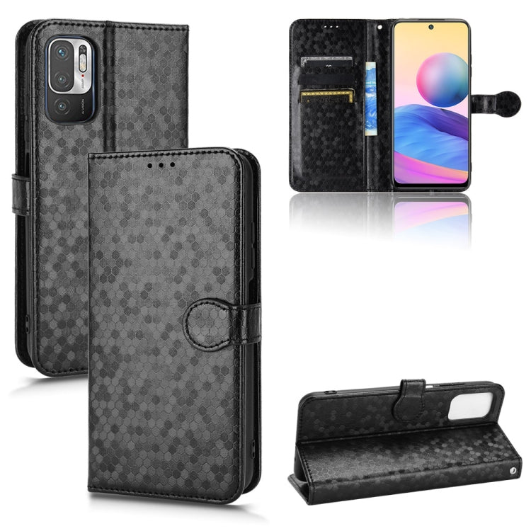 For Xiaomi Redmi Note 10 5G Honeycomb Dot Texture Leather Phone Case