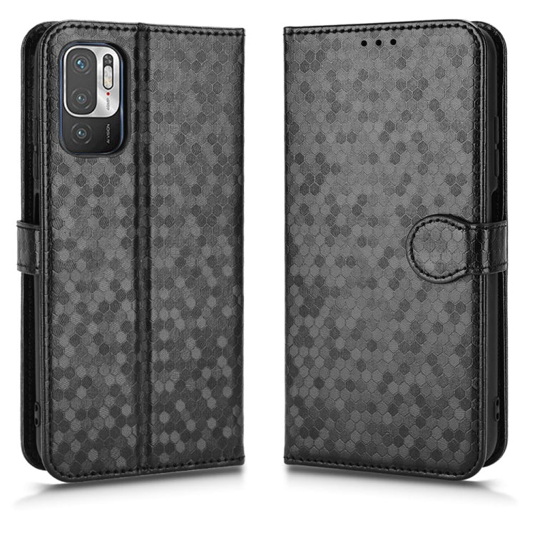 For Xiaomi Redmi Note 10 5G Honeycomb Dot Texture Leather Phone Case