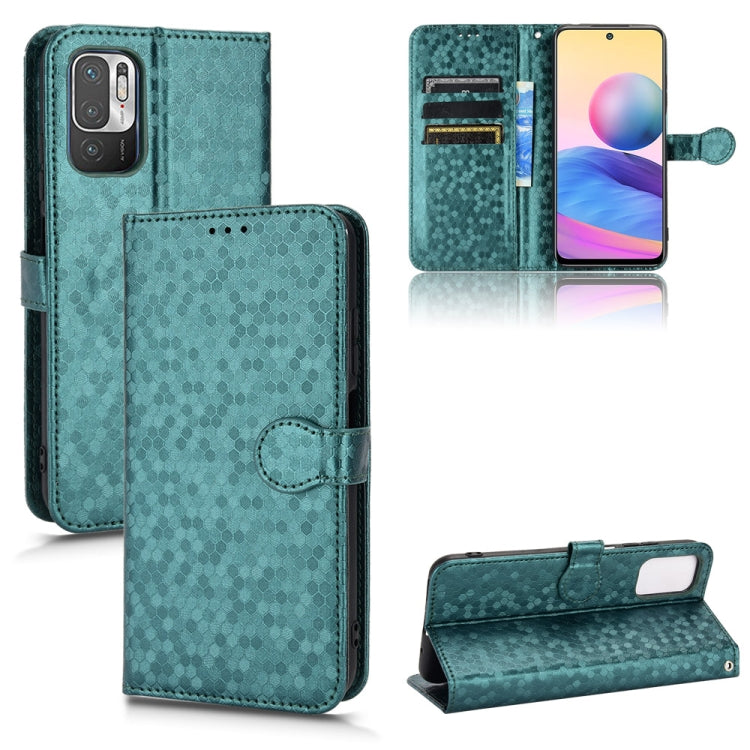 For Xiaomi Redmi Note 10 5G Honeycomb Dot Texture Leather Phone Case