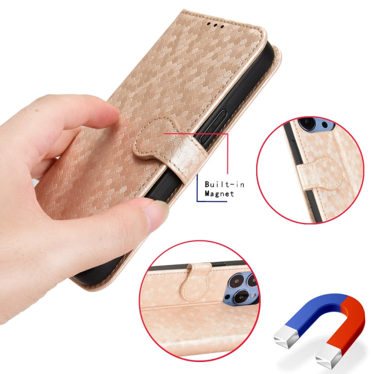 For Xiaomi Redmi Note 10 5G Honeycomb Dot Texture Leather Phone Case