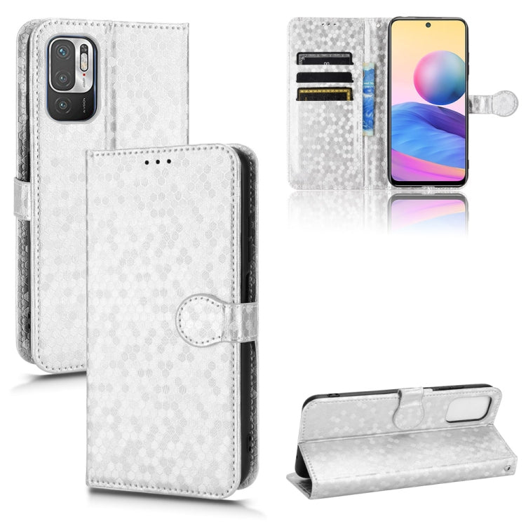 For Xiaomi Redmi Note 10 5G Honeycomb Dot Texture Leather Phone Case