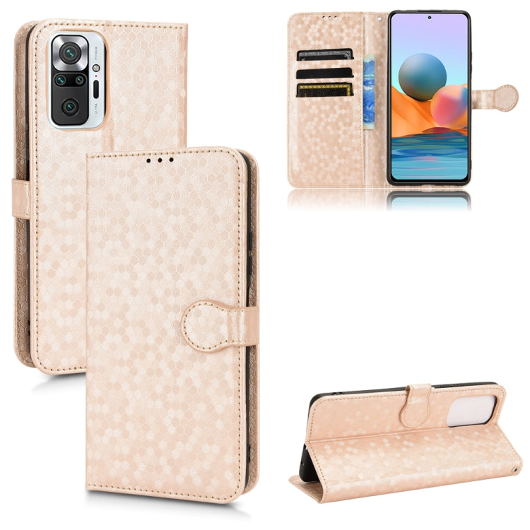 For Xiaomi Redmi Note 10 Pro 4G Honeycomb Dot Texture Leather Phone Case
