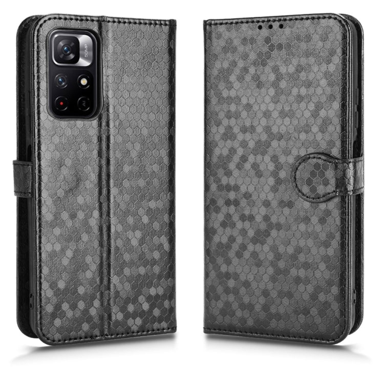 For Xiaomi Redmi Note 11 5G Honeycomb Dot Texture Leather Phone Case