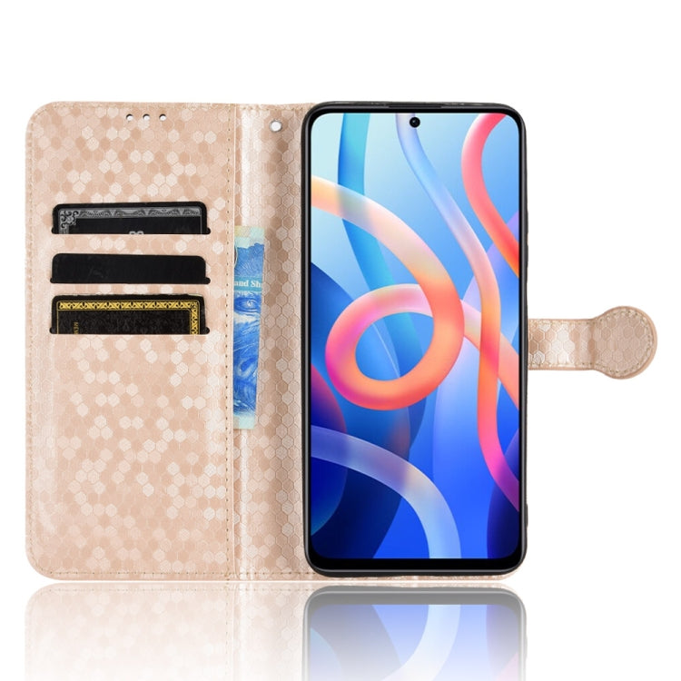 For Xiaomi Redmi Note 11 5G Honeycomb Dot Texture Leather Phone Case