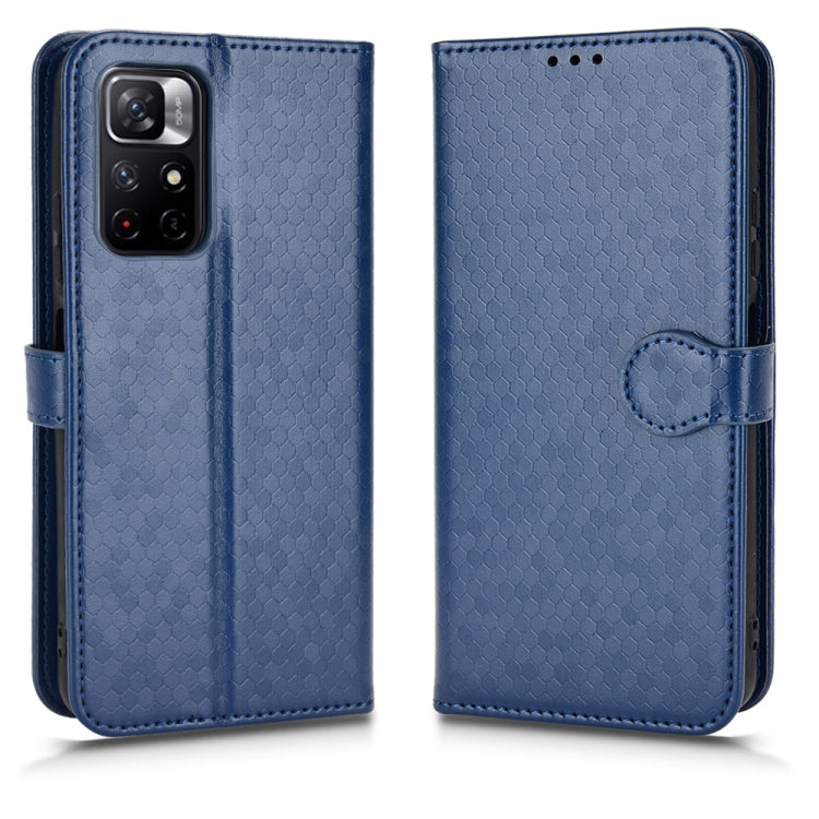 For Xiaomi Redmi Note 11 5G Honeycomb Dot Texture Leather Phone Case