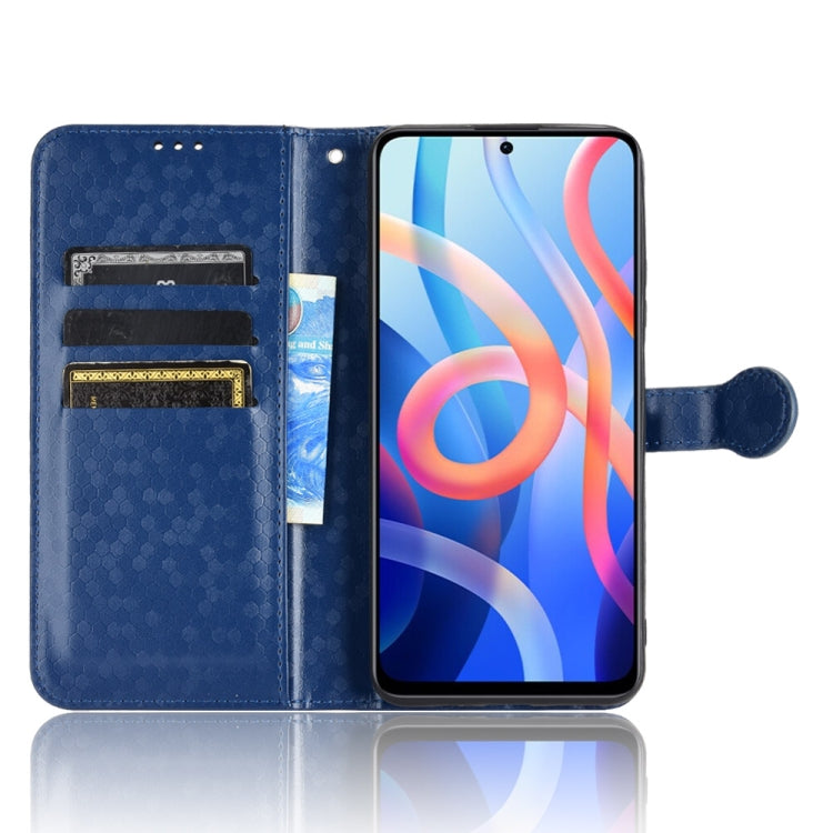 For Xiaomi Redmi Note 11 5G Honeycomb Dot Texture Leather Phone Case