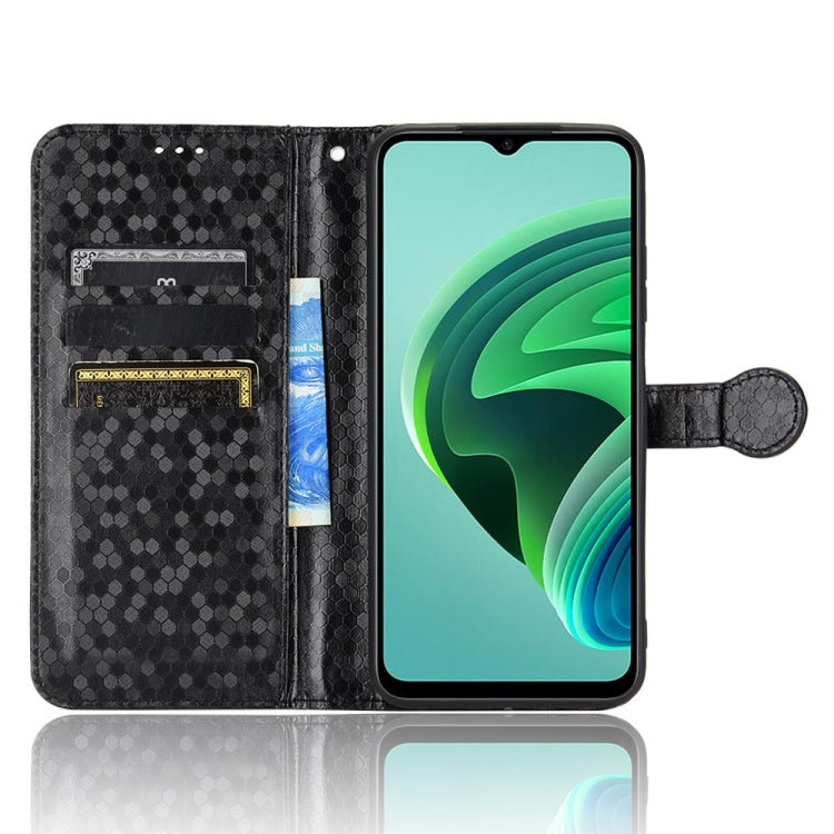 For Xiaomi Redmi Note 11E Honeycomb Dot Texture Leather Phone Case