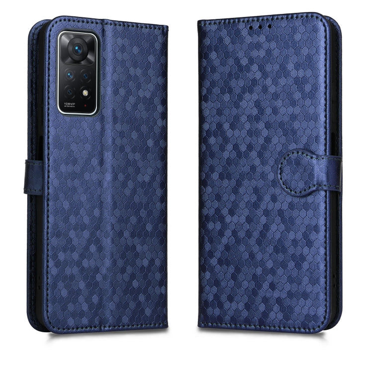 For Xiaomi Redmi Note 11 Pro Honeycomb Dot Texture Leather Phone Case