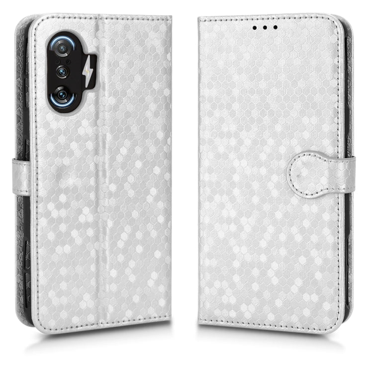 For Xiaomi Redmi K40 Gaming / Poco F3 GT Honeycomb Dot Texture Leather Phone Case(Silver)