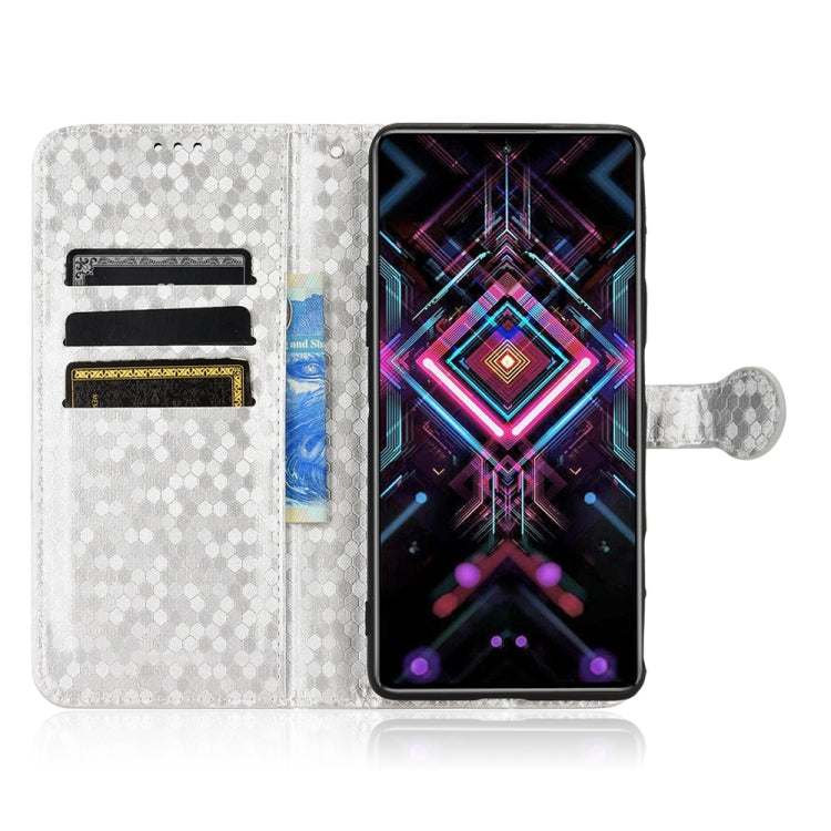 For Xiaomi Redmi K40 Gaming / Poco F3 GT Honeycomb Dot Texture Leather Phone Case(Silver)