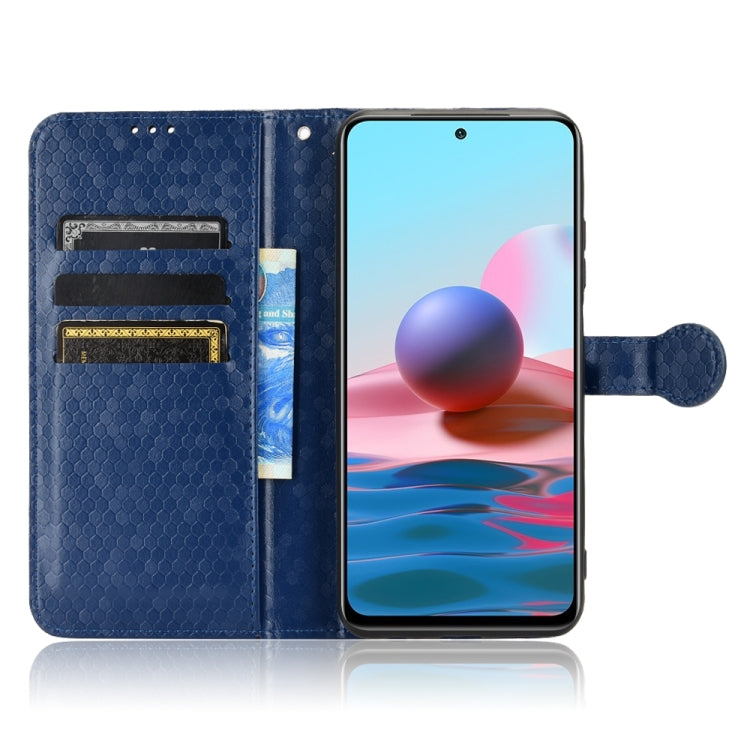 For Xiaomi Redmi Note 10 4G / 10S Honeycomb Dot Texture Leather Phone Case