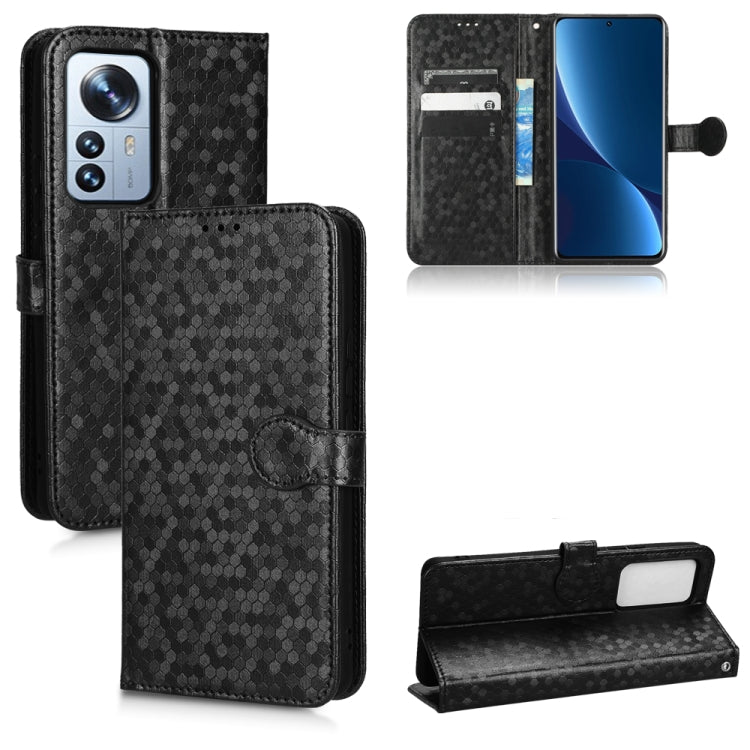 For Xiaomi 12 / 12S Honeycomb Dot Texture Leather Phone Case