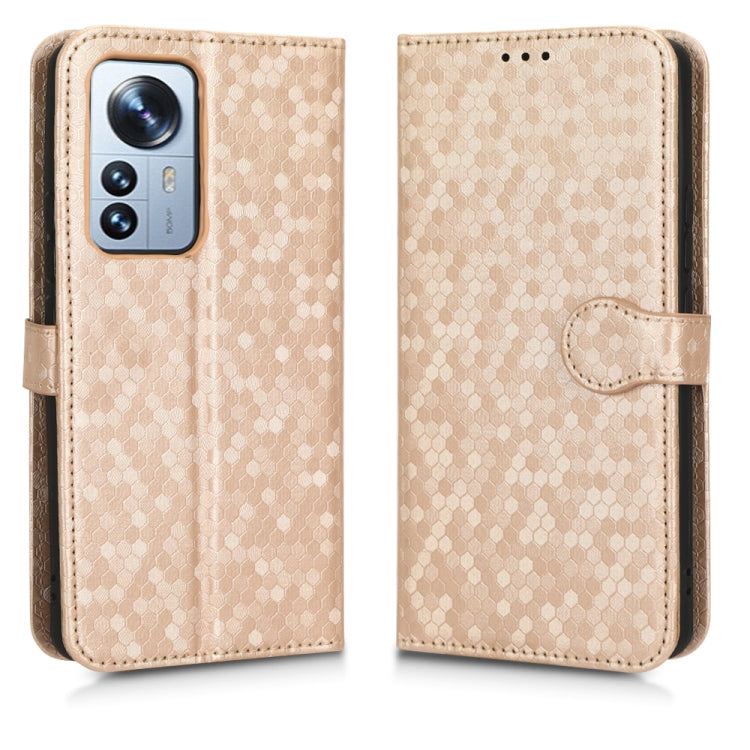 For Xiaomi 12 Pro / 12S Pro Honeycomb Dot Texture Leather Phone Case