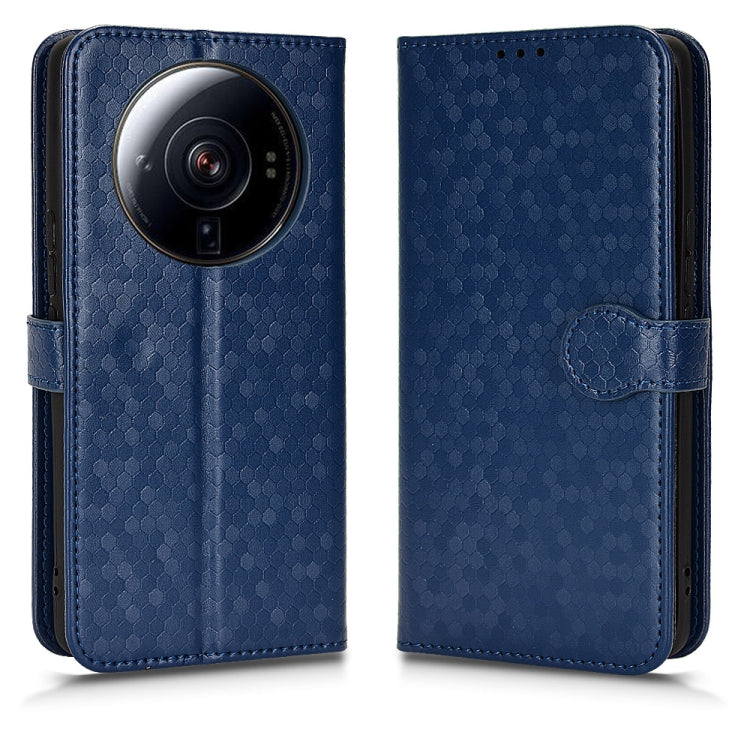 For Xiaomi 12S Ultra Honeycomb Dot Texture Leather Phone Case