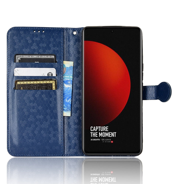 For Xiaomi 12S Ultra Honeycomb Dot Texture Leather Phone Case