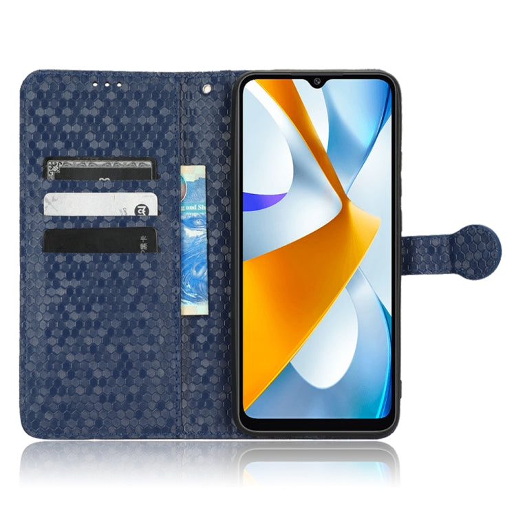 For Xiaomi Poco C40 Honeycomb Dot Texture Leather Phone Case