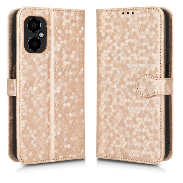 For Xiaomi Poco M4 Honeycomb Dot Texture Leather Phone Case