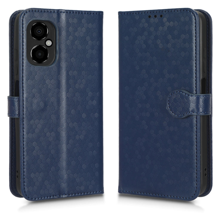 For Xiaomi Poco M4 Honeycomb Dot Texture Leather Phone Case