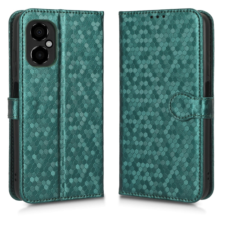 For Xiaomi Poco M4 Honeycomb Dot Texture Leather Phone Case