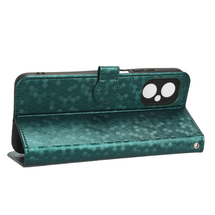 For Xiaomi Poco M4 Honeycomb Dot Texture Leather Phone Case