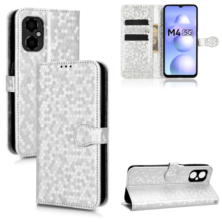 For Xiaomi Poco M4 Honeycomb Dot Texture Leather Phone Case