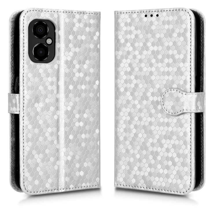 For Xiaomi Poco M4 Honeycomb Dot Texture Leather Phone Case
