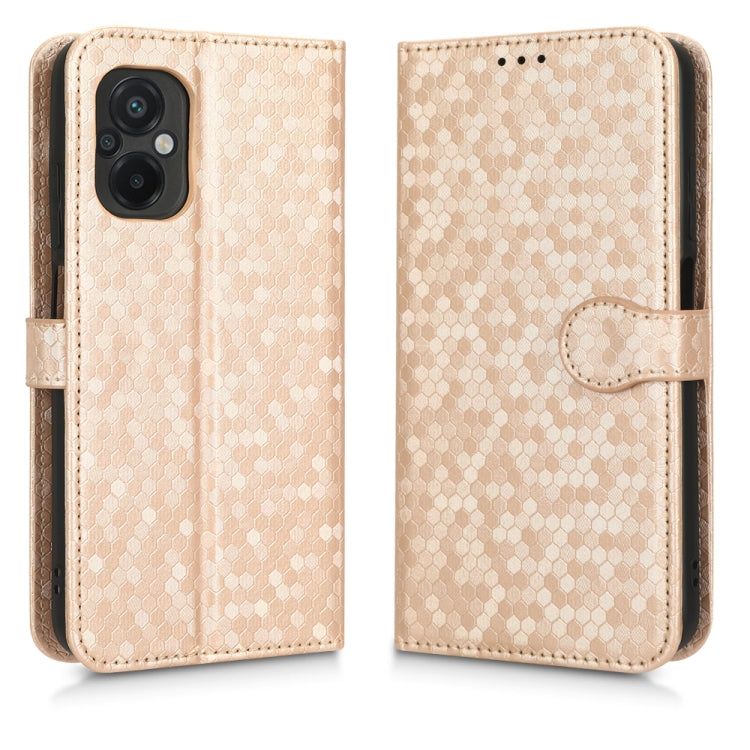 For Xiaomi Poco M5 Honeycomb Dot Texture Leather Phone Case
