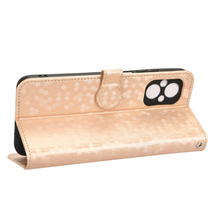 For Xiaomi Poco M5 Honeycomb Dot Texture Leather Phone Case