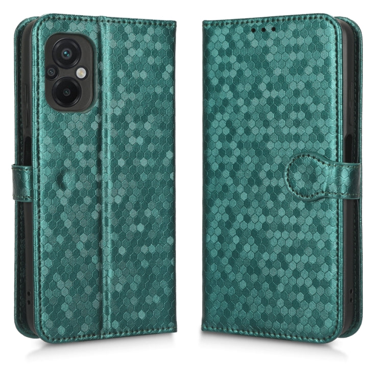 For Xiaomi Poco M5 Honeycomb Dot Texture Leather Phone Case