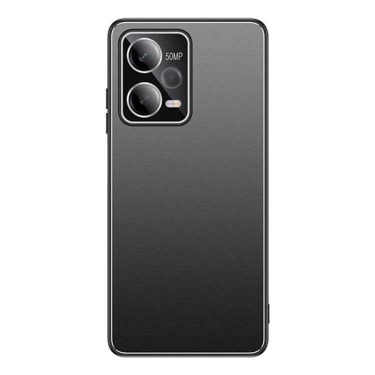 For Xiaomi Redmi Note 12 Pro 5G China All-Inclusive Lens Frosted Metal Phone Case(Black)