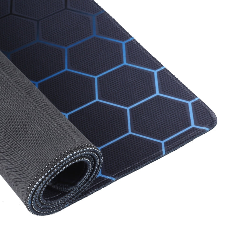 Anti-Slip Rubber Cloth Surface Game Mouse Mat Keyboard Pad, Size:70 x 30 x 0.2cm(Blue Honeycomb)