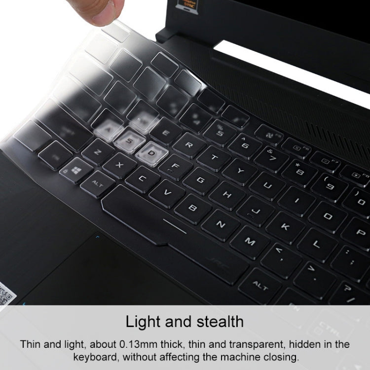 For Asus Plus FA706IU 17.3 inch Transparent and Dustproof TPU Laptop Keyboard Protective Film