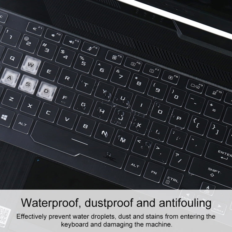 For Asus Plus FA706IU 17.3 inch Transparent and Dustproof TPU Laptop Keyboard Protective Film