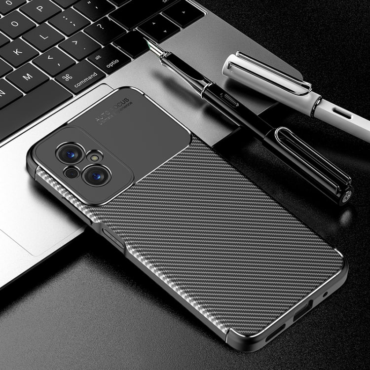 For Xiaomi Redmi 11 Prime Carbon Fiber Texture Shockproof TPU Phone Case