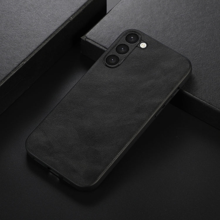 For Samsung Galaxy S23+ 5G Cowhide Texture PU Phone Case