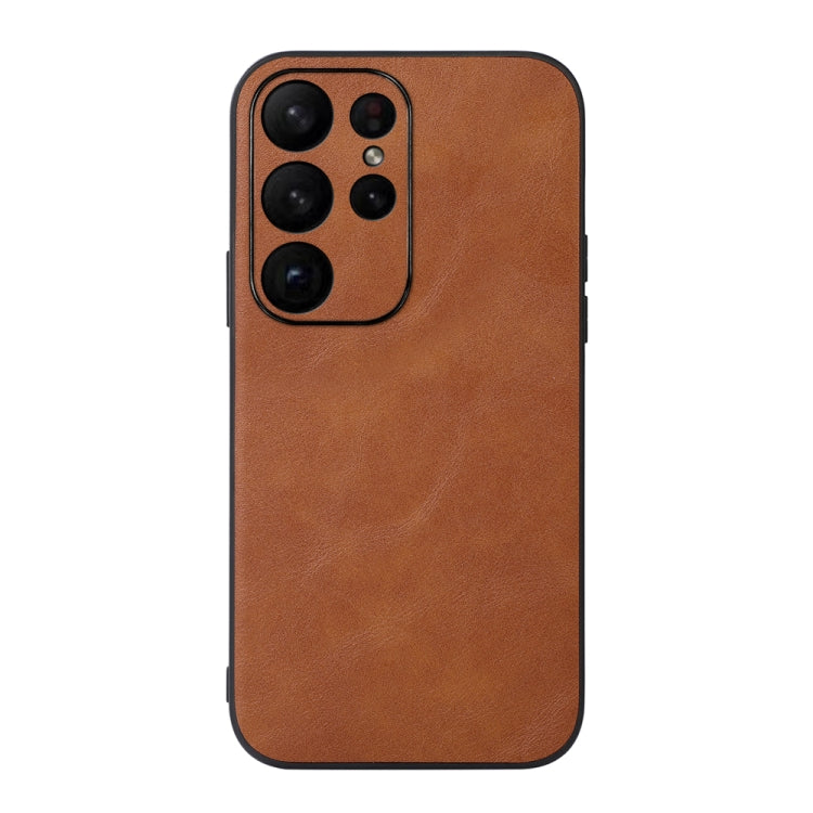 For Samsung Galaxy S23 Ultra 5G Cowhide Texture PU Phone Case