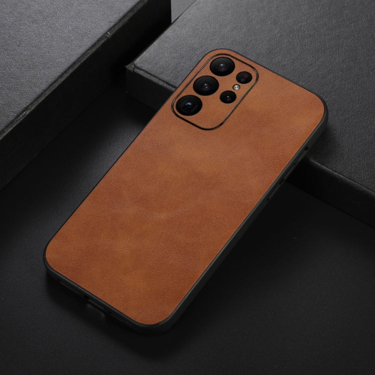 For Samsung Galaxy S23 Ultra 5G Cowhide Texture PU Phone Case