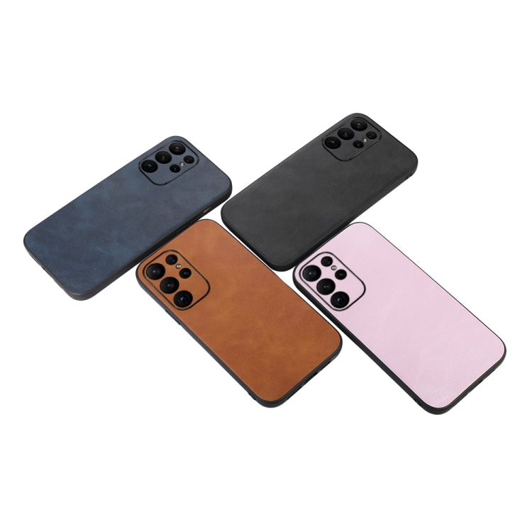 For Samsung Galaxy S23 Ultra 5G Cowhide Texture PU Phone Case