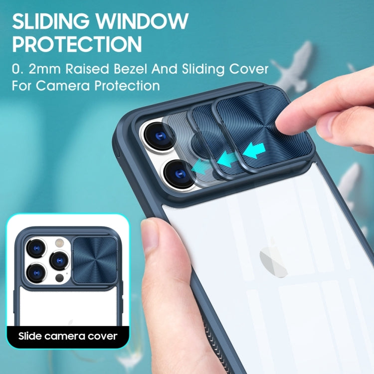 For iPhone 14 Pro 360 Full Body Sliding Camshield Phone Case