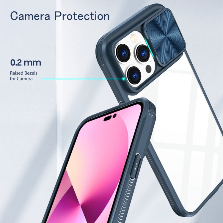 For iPhone 14 Pro 360 Full Body Sliding Camshield Phone Case