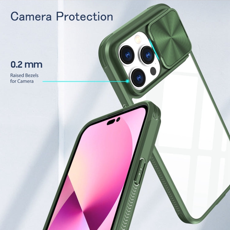 For iPhone 14 Pro 360 Full Body Sliding Camshield Phone Case