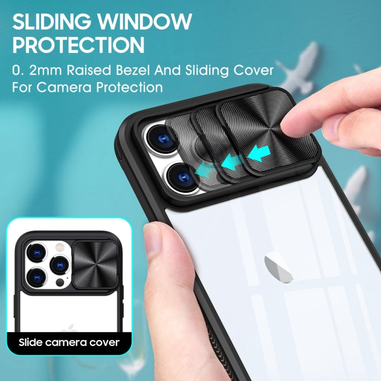 For iPhone 14 Pro 360 Full Body Sliding Camshield Phone Case