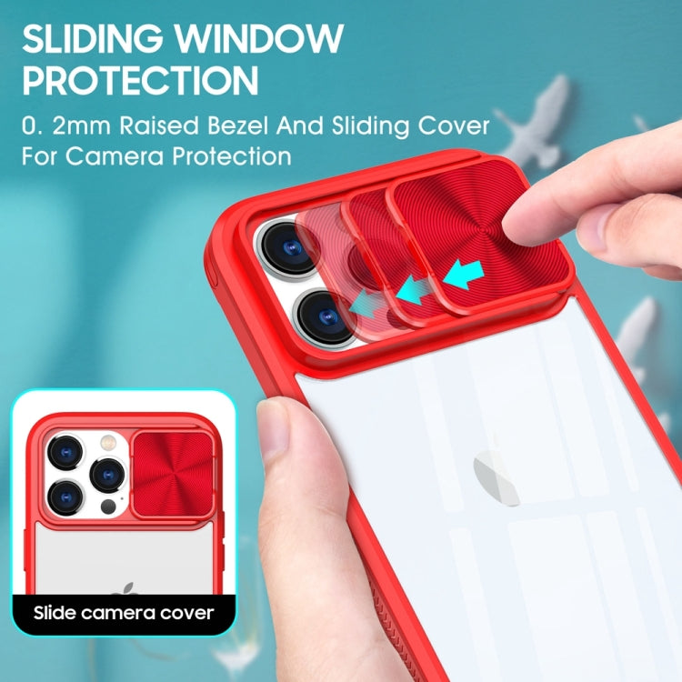 For iPhone 14 Pro 360 Full Body Sliding Camshield Phone Case