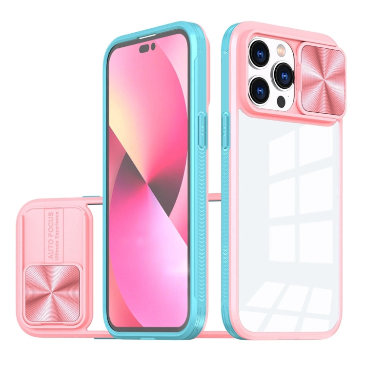 For iPhone 14 Pro Max 360 Full Body Sliding Camshield Phone Case