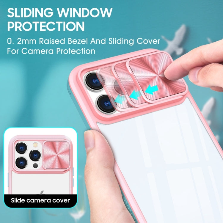 For iPhone 14 Pro Max 360 Full Body Sliding Camshield Phone Case