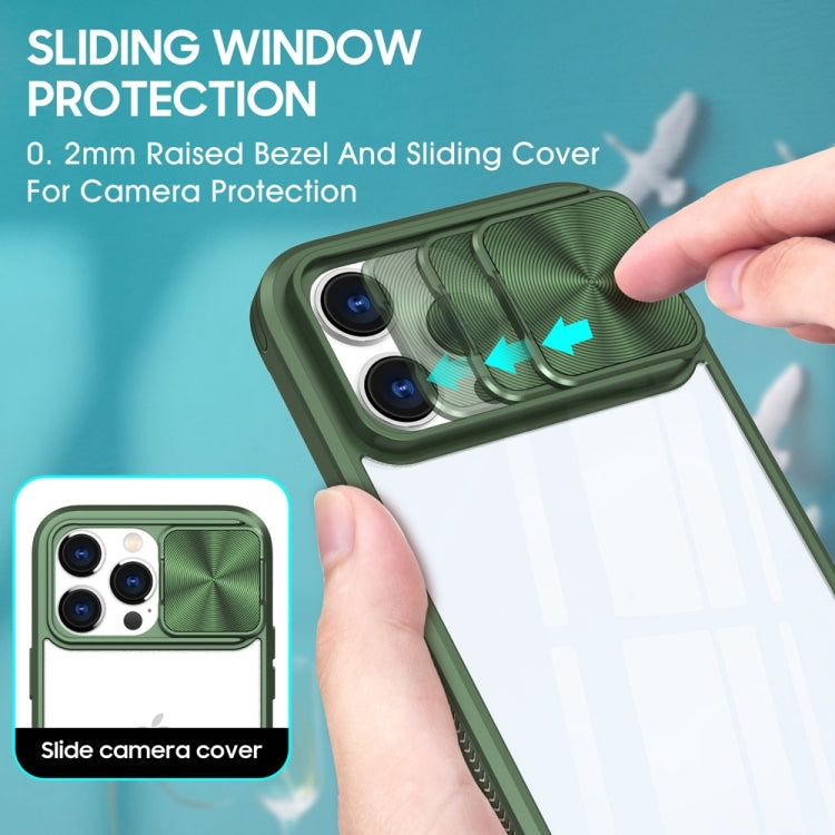 For iPhone 14 Pro Max 360 Full Body Sliding Camshield Phone Case