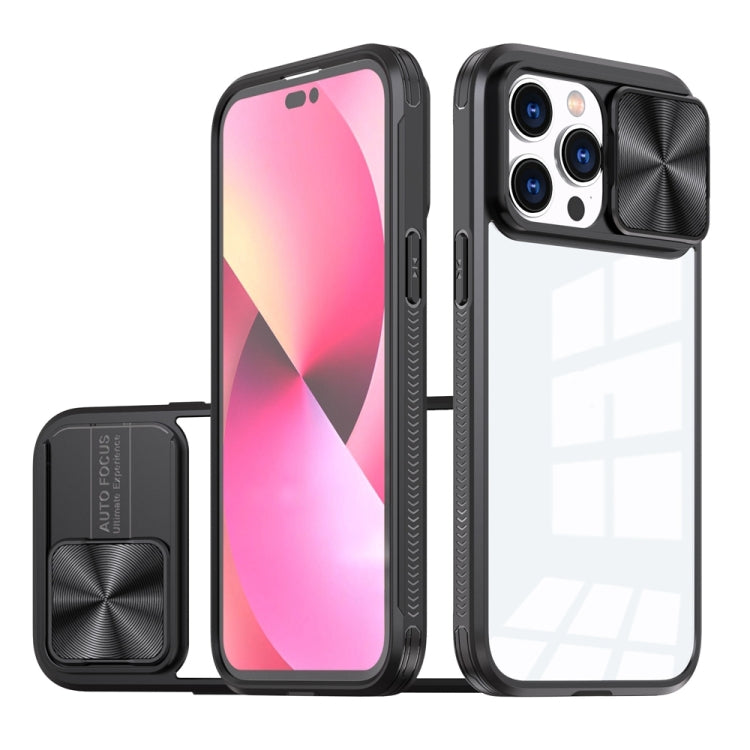 For iPhone 14 Pro Max 360 Full Body Sliding Camshield Phone Case