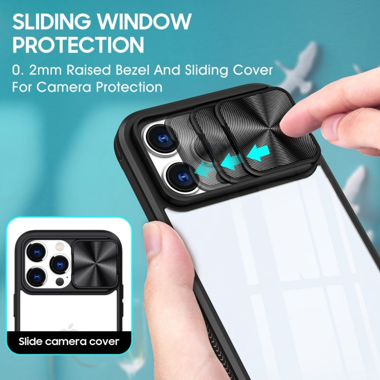 For iPhone 14 Pro Max 360 Full Body Sliding Camshield Phone Case